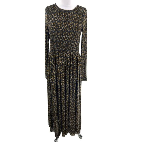 Free people Hello And Goodbye floral Mesh Midi Dress Sz M - Picture 3 of 6
